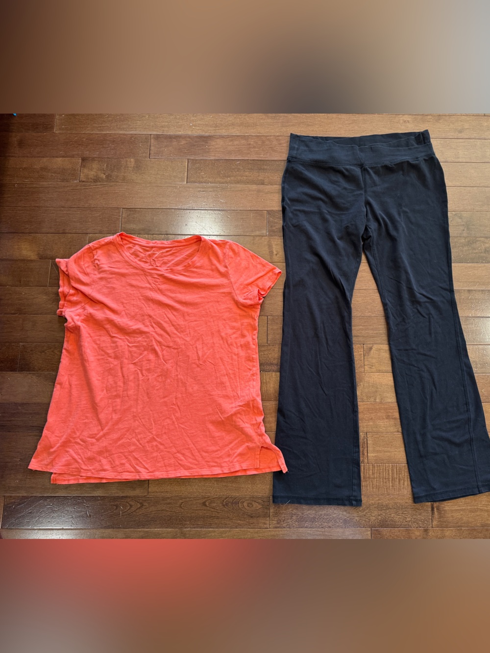 Eileen Fisher size M Black pants and t-shirt set
